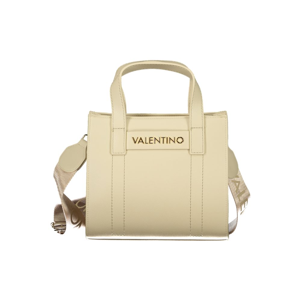 Mario Valentino Beige Recycled Polyethylene Handbag with Dual Handles