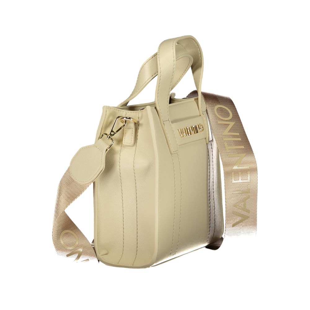 Mario Valentino Beige Recycled Polyethylene Handbag with Dual Handles