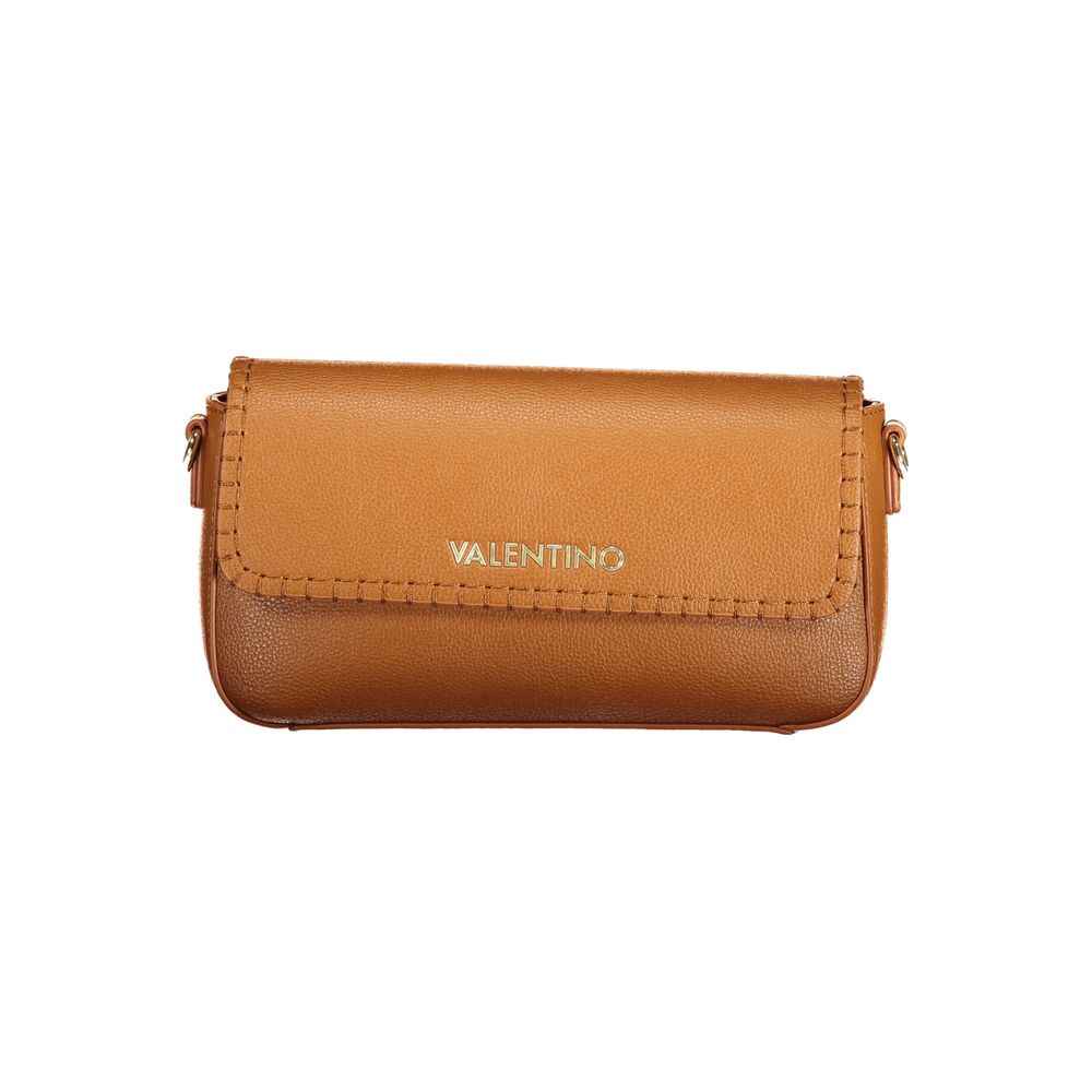 Mario Valentino Brown Leather Handbag with Removable Shoulder Strap