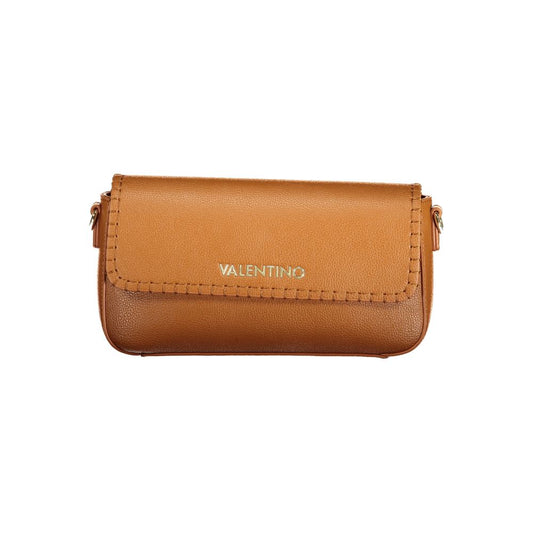 Mario Valentino Brown Leather Handbag with Removable Shoulder Strap