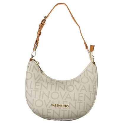 Mario Valentino Beige Faux Leather Regina Re Hobo Bag