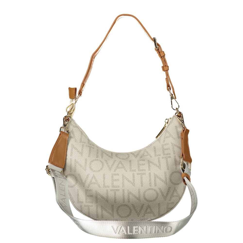 Mario Valentino Beige Faux Leather Regina Re Hobo Bag