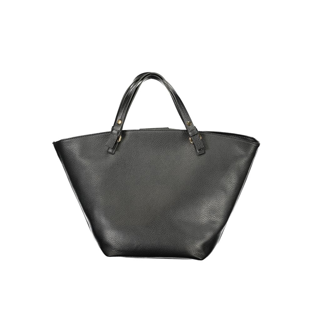 Mario Valentino Black Recycled Handbag with Contrasting Details
