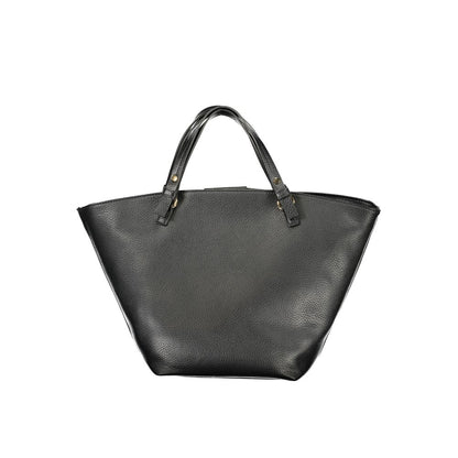 Mario Valentino Black Recycled Handbag with Contrasting Details