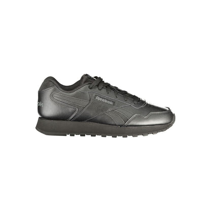 Reebok Black Polyester Athletic Sneakers - Unisex Lace-Up Sports Shoe