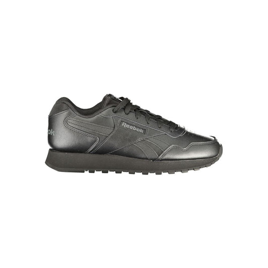 Reebok Black Polyester Athletic Sneakers - Unisex Lace-Up Sports Shoe