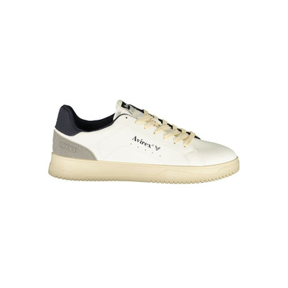 Avirex PANSIT02 White Polyurethane Men's Sneakers