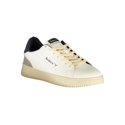 Avirex PANSIT02 White Polyurethane Men's Sneakers