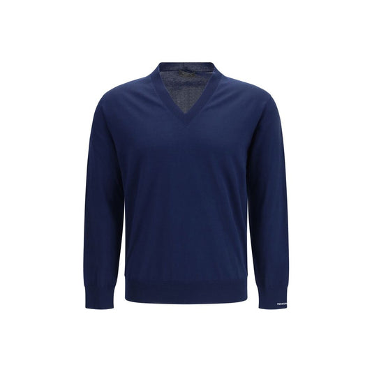 Prada Blue Cotton Sweatshirt - Elevated Casual Elegance