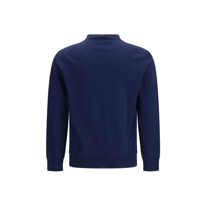 Prada Blue Cotton Sweatshirt - Elevated Casual Elegance