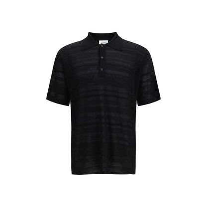 Laneus Black Cotton Polo Shirt - Ultimate Comfort Meets Style