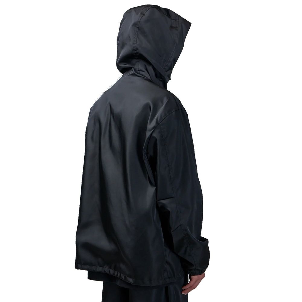 Givenchy Black Nylon 4G Laser-Engraved Hooded Windbreaker Shell Jacket