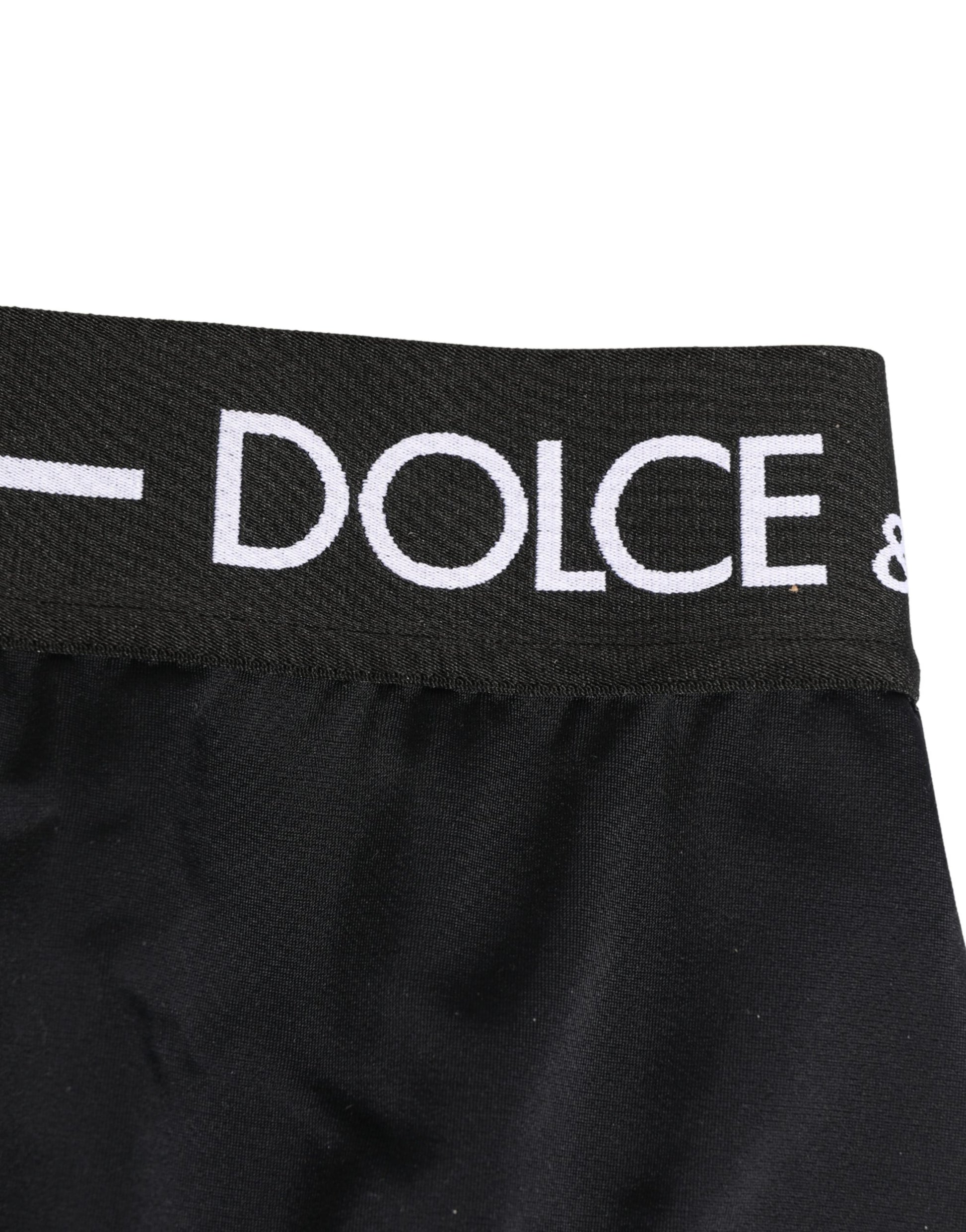 Dolce & Gabbana Black Logo Waistband Coulotte Panty Underwear