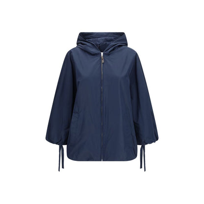 S Max Mara Blue Polyester Trench Coat