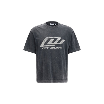 Off-White Gray Cotton Racing Skate T-shirt