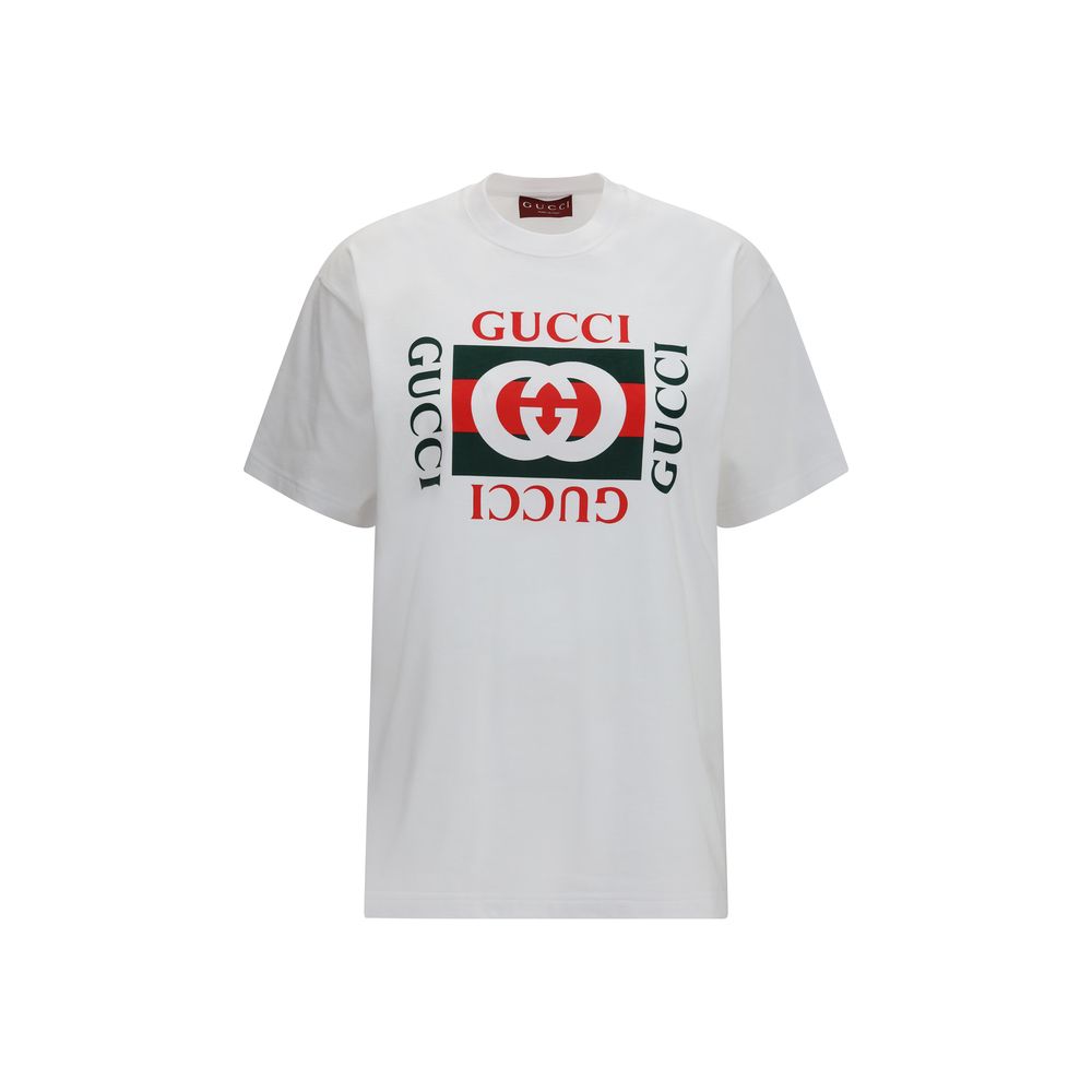 Gucci White Cotton Logo T-Shirt