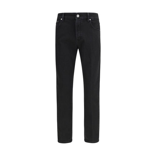 PT Torino Black Cotton Tapered Jeans: Modern Comfort Meets Style