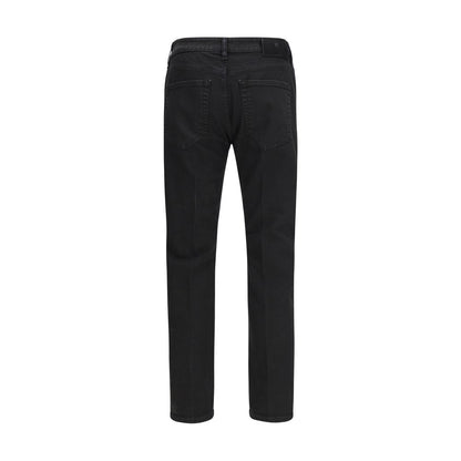 PT Torino Black Cotton Tapered Jeans: Modern Comfort Meets Style