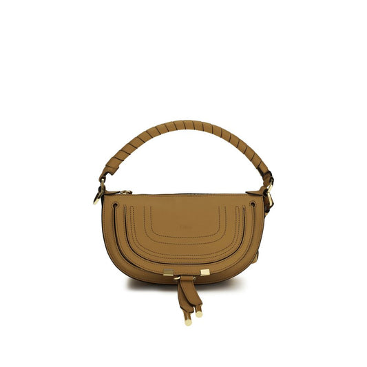 Chloé Brown Calf Leather Marcie Mini Shoulder Bag