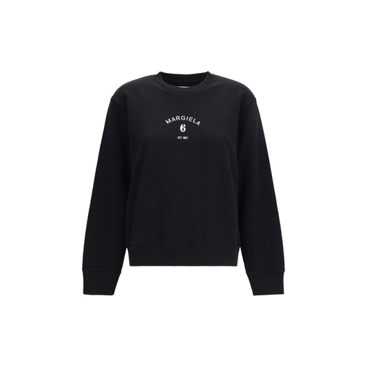 MM6 Black Cotton Sweatshirt - Contemporary Comfort with Iconic Design