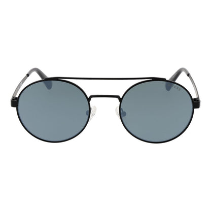 Guess Women’s Sunglasses – Black Round Frame, Green Mirrored Lenses