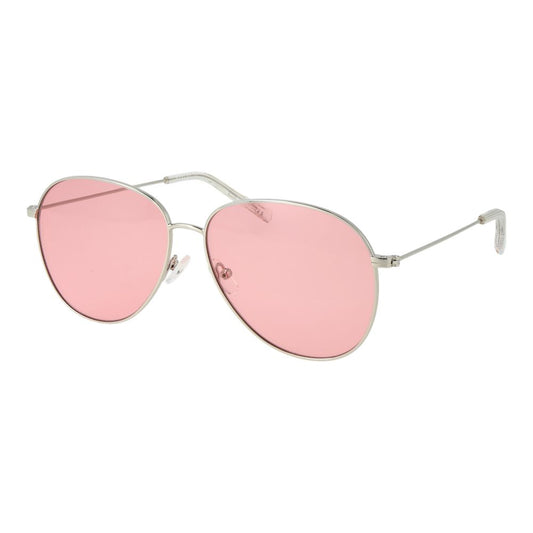 Replay Women’s Sunglasses – Silver Aviator Frame, Pink Lenses