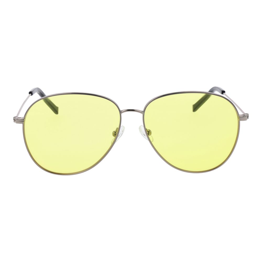 Replay Women’s Sunglasses – Silver Aviator Frame, Yellow Lenses