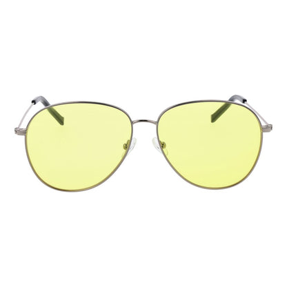 Replay Women’s Sunglasses – Silver Aviator Frame, Yellow Lenses