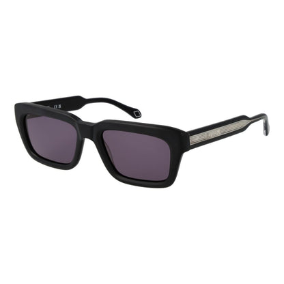Replay Men’s Sunglasses – Black Rectangle Frame, Grey Lenses