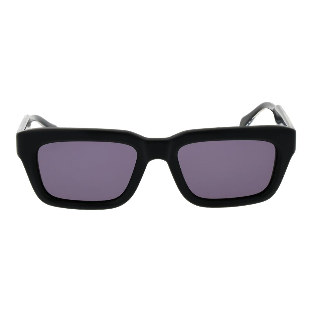 Replay Men’s Sunglasses – Black Rectangle Frame, Grey Lenses