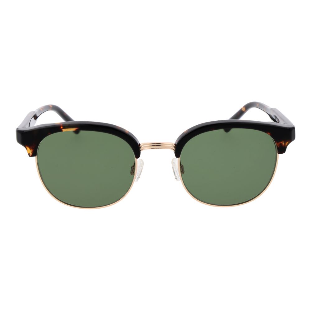 Replay Unisex Sunglasses – Brown Metal Frame, Green Lenses