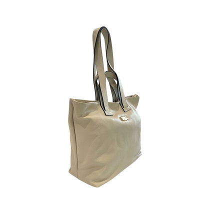 Baldinini Trend Beige Cowhide Clutch Bag: Stylish Meets Functional