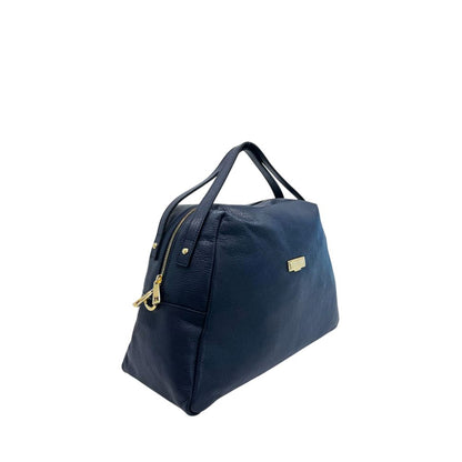 Baldinini Trend Blue Cowhide Clutch Bag: Stylish Versatility Redefined