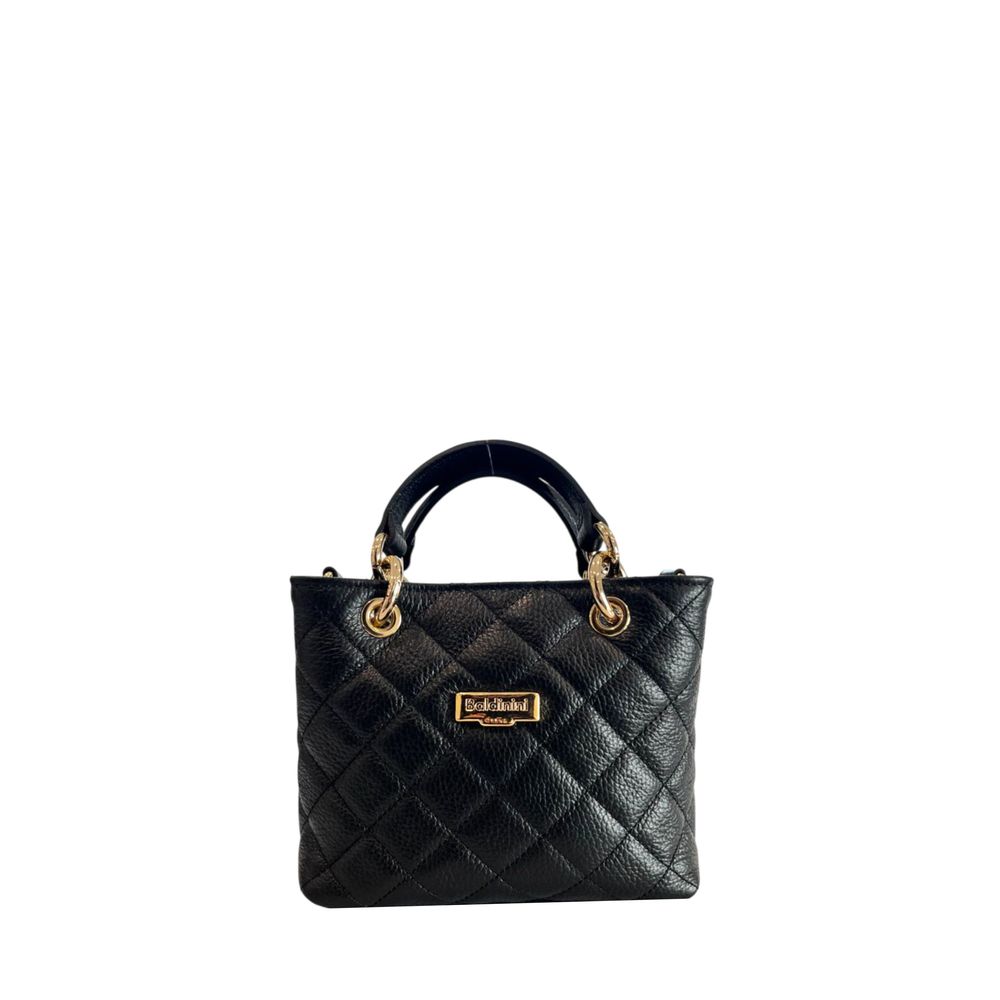 Baldinini Trend Black Cowhide Shoulder Bag
