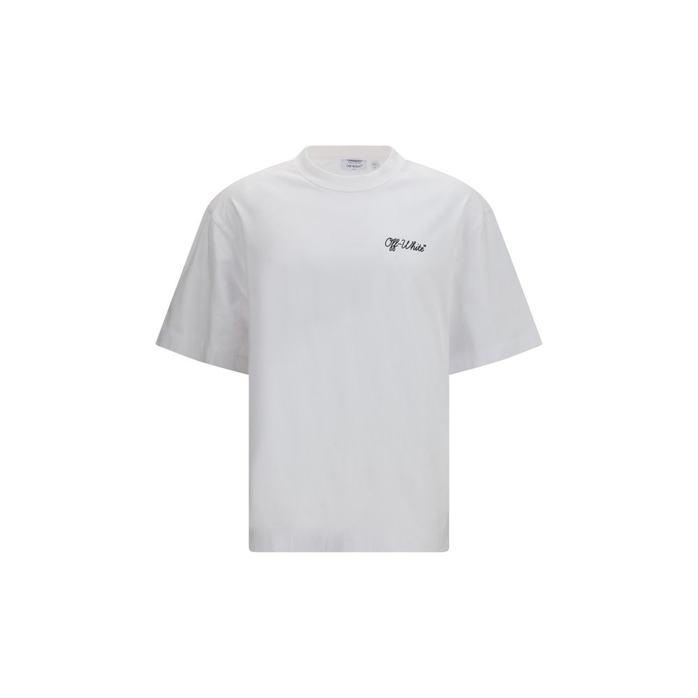 Off-White White Cotton T-Shirt - Script Skate Edition