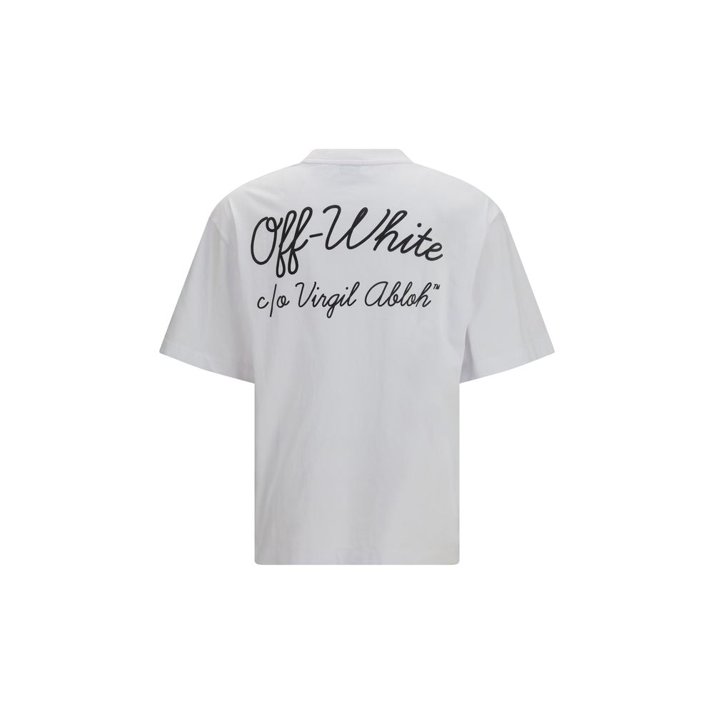 Off-White White Cotton T-Shirt - Script Skate Edition
