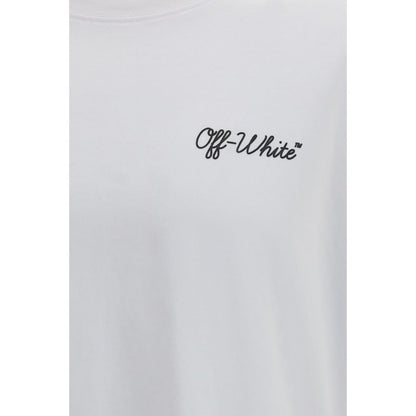 Off-White White Cotton T-Shirt - Script Skate Edition