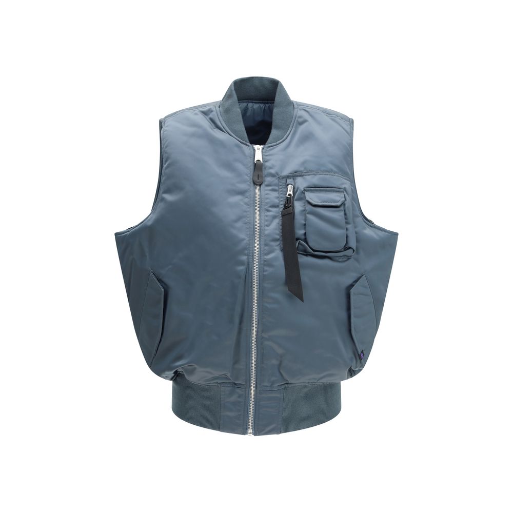 Alpha Industries MA-1 Base Vest - Blue Nylon Sleeveless Jacket