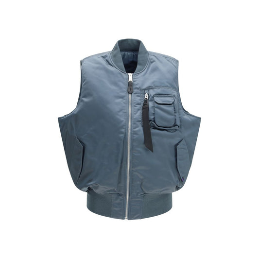 Alpha Industries MA-1 Base Vest - Blue Nylon Sleeveless Jacket