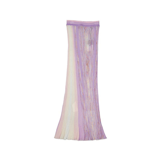 Missoni Purple Elastic Maxi Skirt