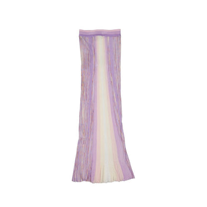 Missoni Purple Elastic Maxi Skirt