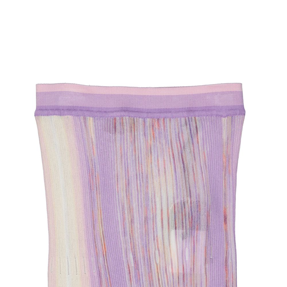 Missoni Purple Elastic Maxi Skirt