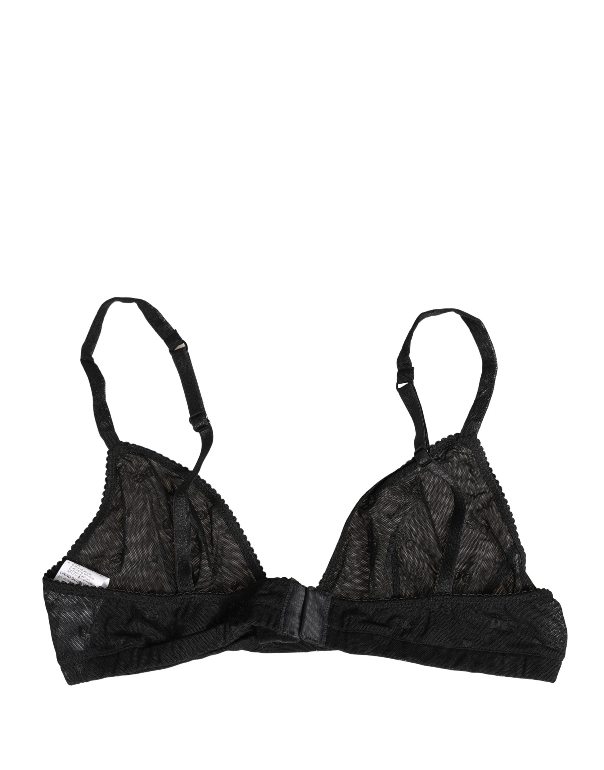 Dolce & Gabbana Black Nylon Stretch Soft Cup Brassiere