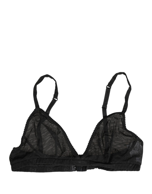 Dolce & Gabbana Black Nylon Stretch Soft Cup Brassiere