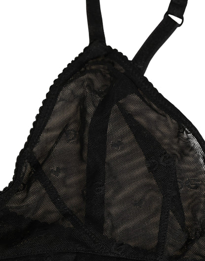 Dolce & Gabbana Black Nylon Stretch Soft Cup Brassiere