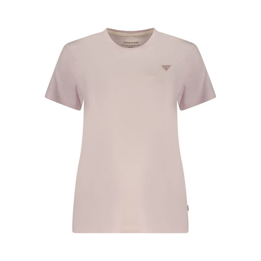 Guess Jeans Pink Cotton T-Shirt - Chic Comfort for Everyday Wear