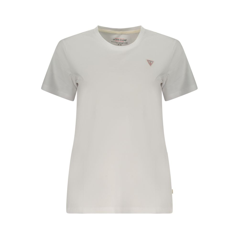 Guess Organic Cotton Crew Neck Tee in White