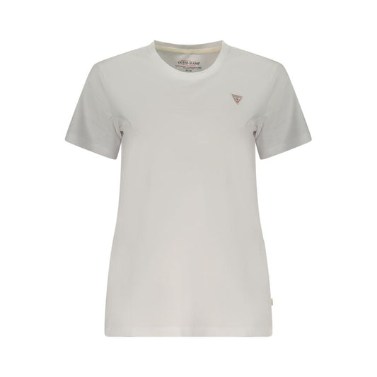 Guess Organic Cotton Crew Neck Tee in White