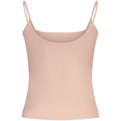 Guess Jeans Pink Cotton Tank Top with Rhinestone Applications