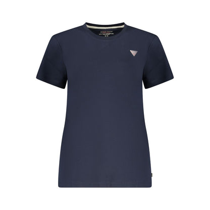 Guess Jeans Blue Cotton T-Shirt - Regular Fit